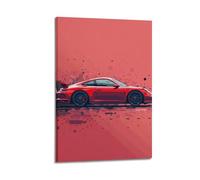 Racing Car Poster Red 911 991 Super Racing Car Decorative Painting Canvas Modern Art Picture 20x30inch(50x75cm)