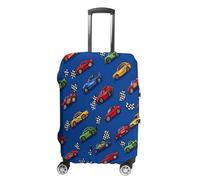 Racing Car Race Flag Luggage Cover Washable Suitcase Protector Anti-Scratch Suitcase Covers Fits 18-32 Inch S