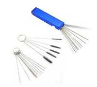 Racing Carb For Car Motorcycle Moped Scooter ATV Carb Jets Wire Cleaner Kits Carburetor Cleaning Tool Dirt Jet Remove Brushes Carburettor Kit(B)
