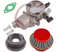 Racing Carb motorcycle carburetor 2 Stroke Carb Carburetor With Pod Air Filter Manifold Inlet Pipe FIT For 43cc 47cc 49cc Air Cooled ATV Dirt Pocket Bike(AF0110-Red)