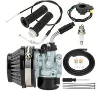 Racing Carburetor with Air Filter Fit For 2-Stroke 49/50cc 80/100cc Engines Motorized Bike Dirt Bike(BLACK)