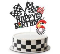 Racing Cars Birthday Candles Set,Red Number 6 Candle for Cake,6th Birthday Decorations for Boys,Racing Cupcake Toppers Cake Decorations for Boys Girls Birthday,Cars Themed Party Supplies