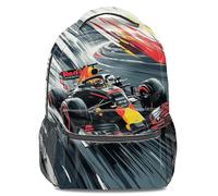 Racing Core Aesthetic Backpack - Hyper-Speed Motorcore Rucksack with Radial Blur Design for Speed Enthusiasts and Students
