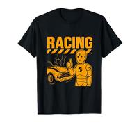 Racing Crash Test Dummy Muscle Car Warning Art T-Shirt
