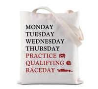 Racing Days Of The Week Car Tote Bag F1 Reusable Grocery Shopping Bag Motorsport Shoulder Bag Qualifying Day Gift (Raceday Tote)