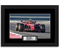 Racing Driver Carlos Sainz 2024 Signed Photo Display Mount A4 Framed Poster For Fans And Supporters