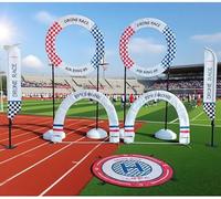 Racing Drone Training Kit, RC Helicopter Practice Track with Racing Air Rings, Arch Obstacles, Banner Flags, Landing Pad for Schools and Beginners