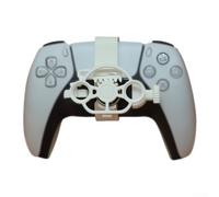 Racing Game Controller, Mini Racing Steering Wheel, PS-5 With 3D Dynamic Control Printed Accessory For Authentic Driving Experience(whit)