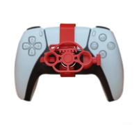 Racing Game Controller, Mini Racing Steering Wheel, PS-5 With 3D Dynamic Control Printed Accessory For Authentic Driving Experience(red)