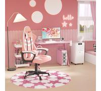 Racing Gaming Chair w/ Lumbar Support, Headrest, Gamer Office Chair VINSETTO Pink One Size
