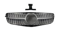 Racing Grills Diamond Style Grilles Front Grill For Benz C Class W204 C180 C200 C250 C300 C350 2007 2008 2009 2010 2011 2012 2013 2014 Front Bumper Grille(Chrome Silver)