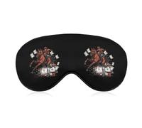 Racing Horse Poker Dollar Fashion Eye Mask Printed Sleep Masks Soft Unisex Blackout Covering with Adjustable Strap