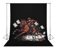 Racing Horse Poker Dollar Photo Studio Backgrounds Black Photography Backdrop for Portrait Video Shooting Live 56"x98"