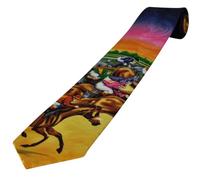Racing Horses Polyester Tie