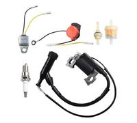 Racing Ignition Coil, Motorcycle Gas Generator Engine Replacement Kit Ignition Coil Module For Honda GX110 For GX120 GX140, Includes Switch, Fuel Filter, Low Oil Sensor