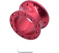 Racing-Inspired Steering Wheel Riser Pad Constructed from Aluminum Alloy for Consistent Height Adjustment (5CM Red)