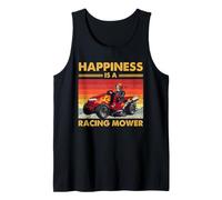 Racing Lawn Mower Humor Happiness is a Racing Mower Tank Top