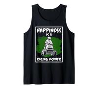 Racing Lawn Mower Humor Happiness is a Racing Mower Tank Top