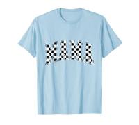 Racing Mama Checker Flag Design Cool Retro Motorsports Mom T-Shirt