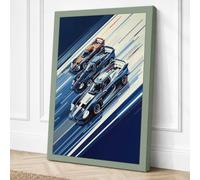 Racing Momentum Canvas Wall Art Print 24x16 Inch