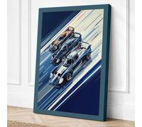 Racing Momentum Canvas Wall Art Print 24x16 Inch