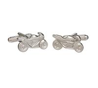 Racing Motorcycle Cufflinks for Men - Motorbike Cufflinks Presented in Onyx Art London Cufflink Box