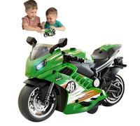 Racing Motorcycle Toy with Sound & Light - Mini Motorbike Model for Kids | Push & Go Action with Realistic Effects | Educational STEM Toy for Boys 3+ | Birthday Gift Party Favor ABS Plasтic