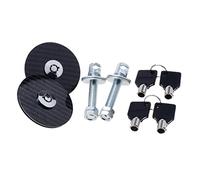 Racing Mount Bonnet Hood Pins Latch Key Locking Kit Carbon Black Universal