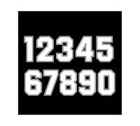 Racing Numbers Custom 0 1 2 3 4 5 6 7 8 9 Car Stickers Vinyl Decal Motorcycle Decorative Accessories Choose Your Number(2,50 cm)