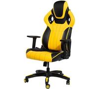 Racing Office Chair, Height Adjustable Swivel High Back Task Chair, PU Leather, Executive Gamer Recliner