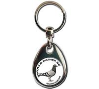 Racing Pigeon Keyring. I Would Rather Be Racing Pigeons. Heavy Quality Metal Gift Keyring. Double Sided Keychain. British Bird Gift Keyring or Bag Tag Charm