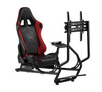 Racing Simulator Cockpit 3 in 1 Sports Seat Steering Wheel Mount TV Mount