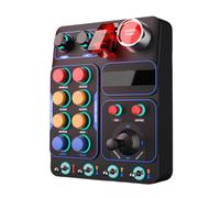 Racing Simulator Control Box Multiple Lights and 30 Programmable Buttons Multifunctional Realistic Track Simulation Multiple Function Buttons