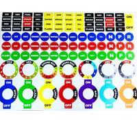 Racing Simulator Steering Wheel and Button Box Stickers, Decorative Stickers for Simpush and Others