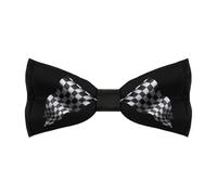 Racing Square Flag Classic Mens Bow Tie Adjustable Pre Tied Bowtie for Wedding Party