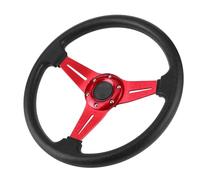 Racing Steering Wheel 350mm/14in Racing Car Drifting Steering Wheel Replacement Universal Modified for Racing Rally(Red)