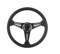 Racing Steering Wheel 350mm/14in Racing Car Drifting Steering Wheel Replacement Universal Modified for Racing Rally(Black)