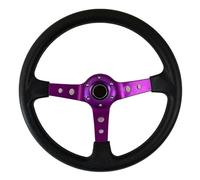 Racing Steering Wheel Car Universal 350mm PU Racing Game Steering Wheel(Purple)