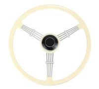 Racing Steering Wheel For P&orsche 356 A B C 1950-1966 Classic Vintage 400mm 3 Spoke Steering Wheel(White)