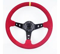 Racing Steering Wheel Universal 14 inch 350mm Auto Racing Steering wheels Deep Corn Drifting Sport Wheel(Red)