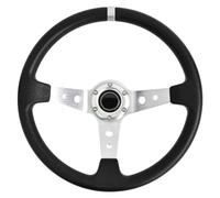 Racing Steering Wheel Universal 350mm PU Racing Steering Wheel For Sports And Modified Cars, With 6-Bolt Base(D)