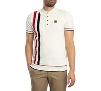 Racing Stripe Fine Gauge Polo Shirt Ecru XL