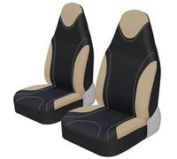 Racing Style Integrated Front Bucket Seat Cover Flat Cloth Auto Accessories Universal For Lada For LARGUS Car Seat Covers(BEIGE 2 PCS)