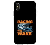Racing The Wake Drag Boat High Speed Water Action Case for iPhone X/XS