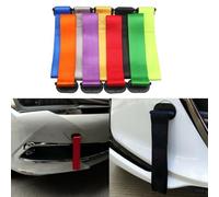 Racing Tow Strap, Nylon Towing Belt With Rally Hook For Front Rear | Bumper, Car Truck Recovery Rope, Bright Safety Color, Double Stitch Design, 245Mm X 50Mm, Road Trailer Aid