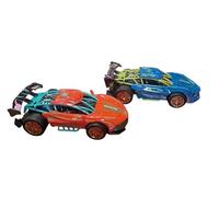 Racing Toy Cars Set, Die-Cast Sports Cars with Spoilers, 2-Pack Multi-Colour Collection (0range+Blue)