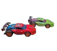Racing Toy Cars Set, Die-Cast Sports Cars with Spoilers, 2-Pack Multi-Colour Collection (Green+Orange)