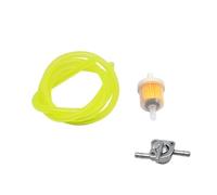 Racing Universal 6mm Motorcycle Petrol Fuel Tap Inline Petcock Switch 1M Fuel Pipe Hose + 1 Oil Filters+ 4 Clips