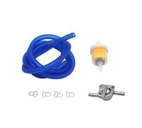 Racing Universal 6mm Motorcycle Petrol Fuel Tap Inline Petcock Switch 1M Fuel Pipe Hose + 1 Oil Filters+ 4 Clips