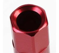 Racing Wheel Nuts 20Pcs M14x1.5 60mm Universal Fit (M12x1.25/Red) | Anodized Finish Open End Design Hub Mounting Track Use Front Rear Axle Heat Treated Wear Resistant Vibration Damping Durable